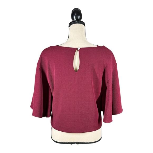 Anthropologie Eri + Ali Viv Cropped Flutter Batwing Top - Picture 5 of 6